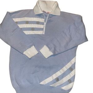 Mardel Vintage Blue and White Sweater OS